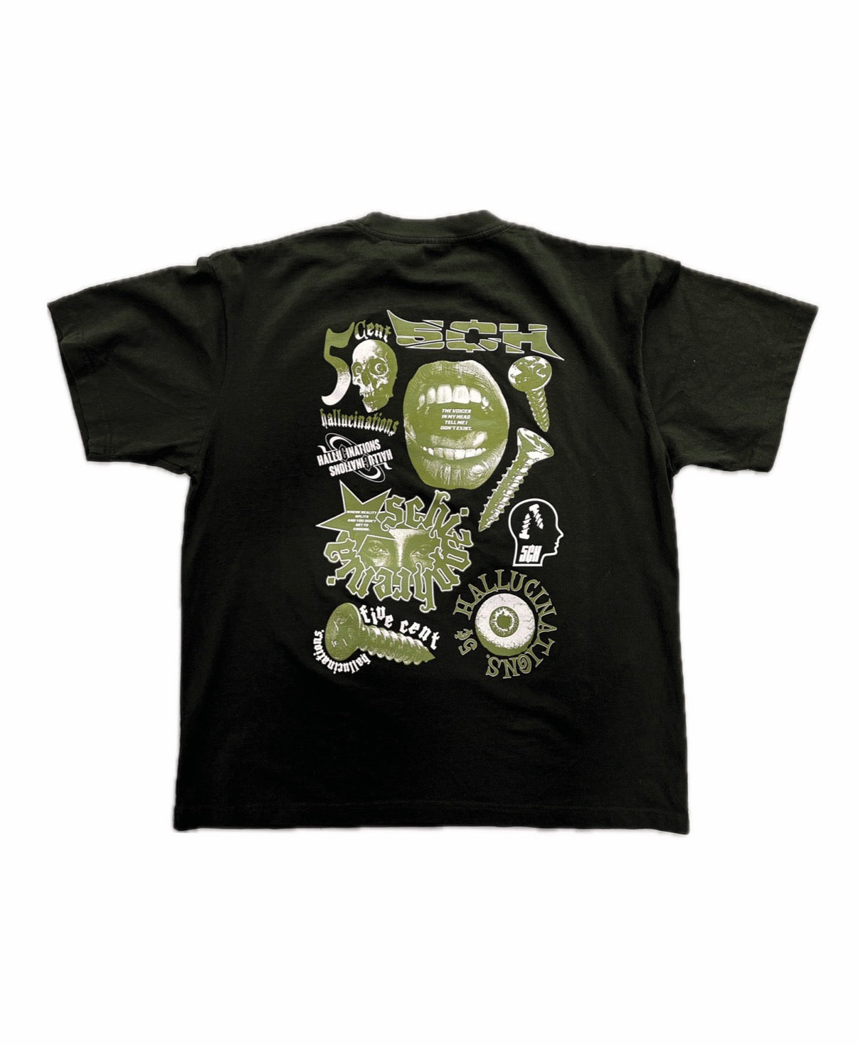 BITS AND PIECES TEE - HALLUCINATION MOSS