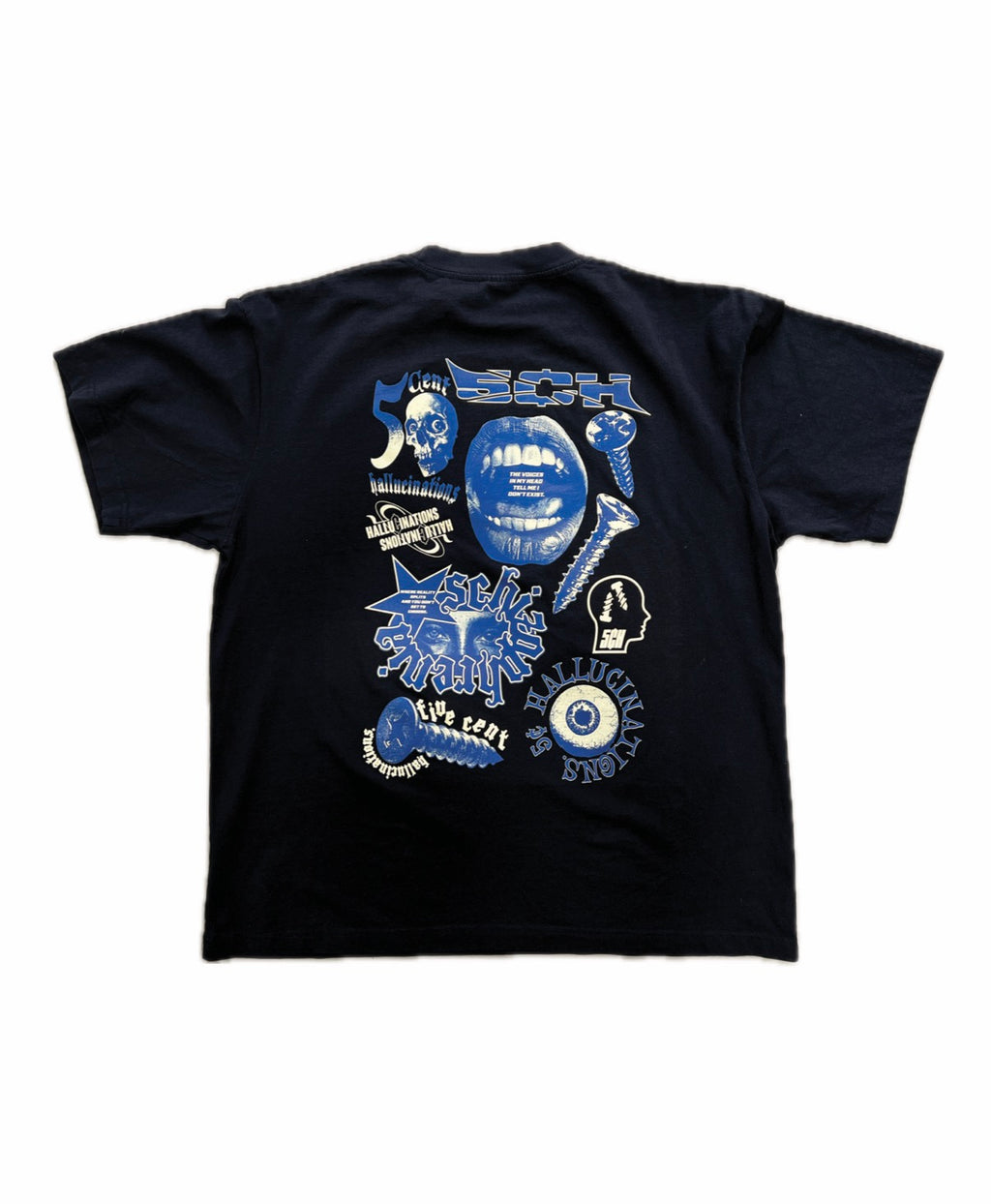 BITS AND PIECES TEE - PARANOIA BLUE