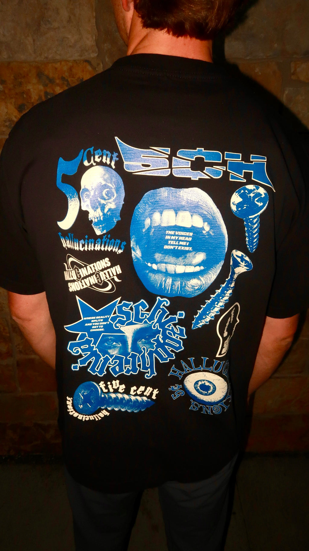 BITS AND PIECES TEE - PARANOIA BLUE