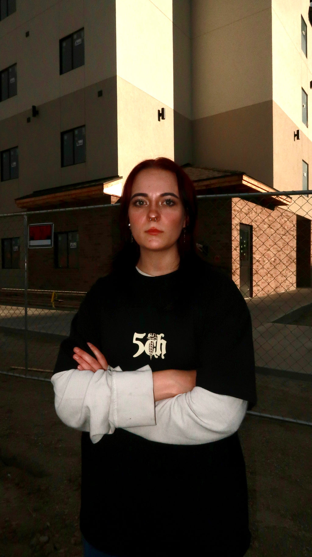 BITS AND PIECES TEE - FRAGMENTED BURGANDY